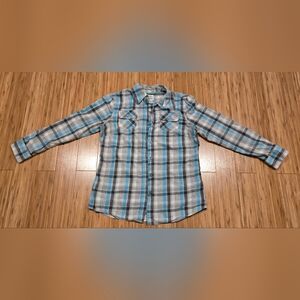 Izod Blue Plaid Shirt
